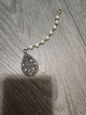 Handcrafted Moonlight Heirloom Zipper Pull/bagcharm